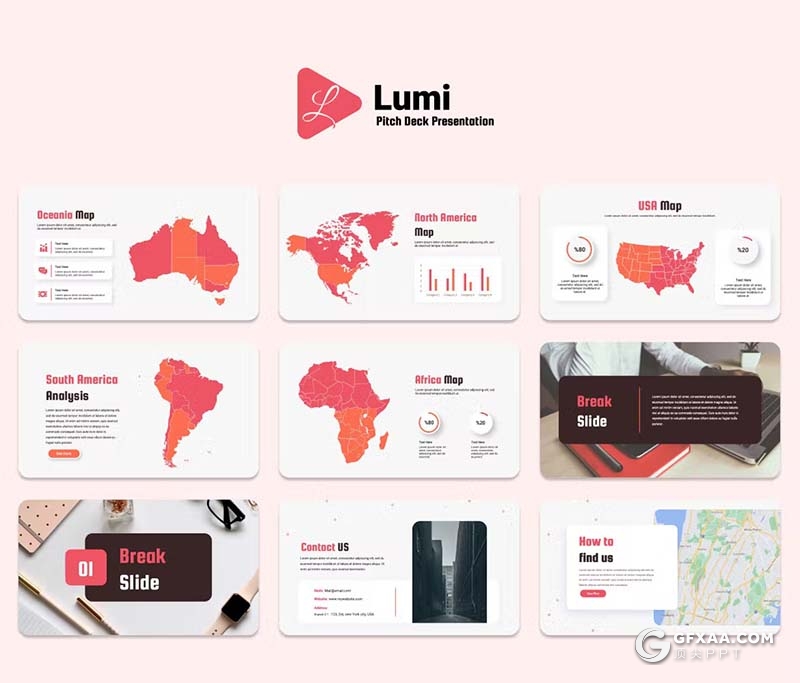 53页红色商务合作商业计划商务通用国外PPT模板 - 顶尖PPT