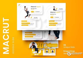 39页橙色大气商务团队介绍品牌宣传商业计划通用国外GoogleSlides模板 - 顶尖PPT