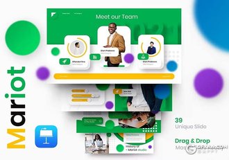 39页时尚精美品牌宣传团队介绍商业计划商务通用国外KeyNote模板 - 顶尖PPT