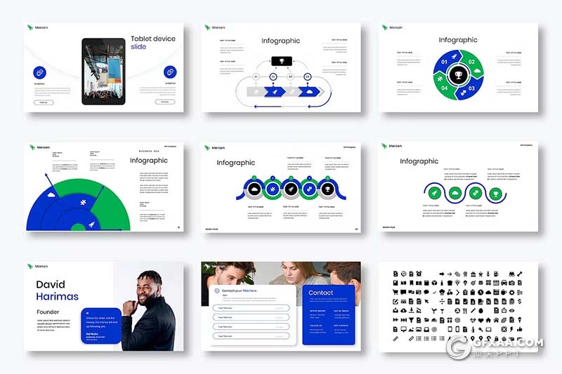 39页简约大气品牌宣传团队介绍商业计划商务通用国外KeyNote模板 - 顶尖PPT