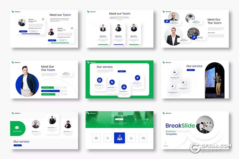 39页简约大气品牌宣传团队介绍商业计划商务通用国外KeyNote模板 - 顶尖PPT