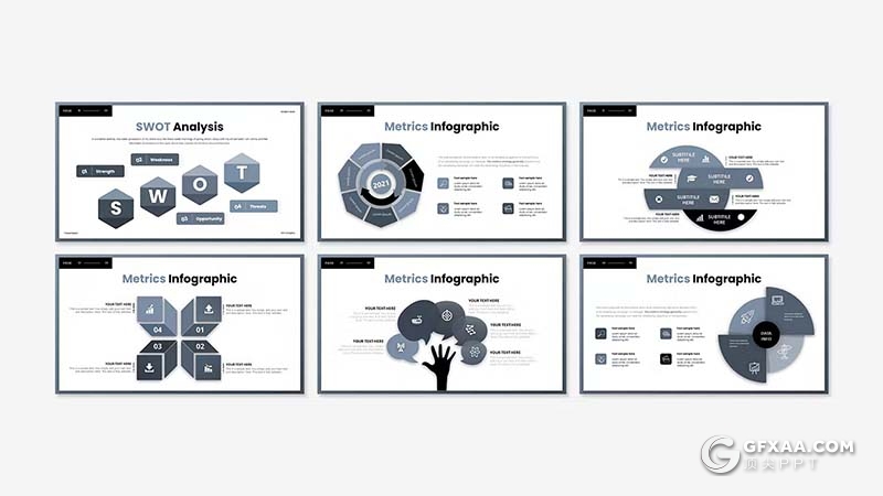 30页蓝灰色业务合作商业计划团队介绍商务通用国外KeyNote模板 - 顶尖PPT