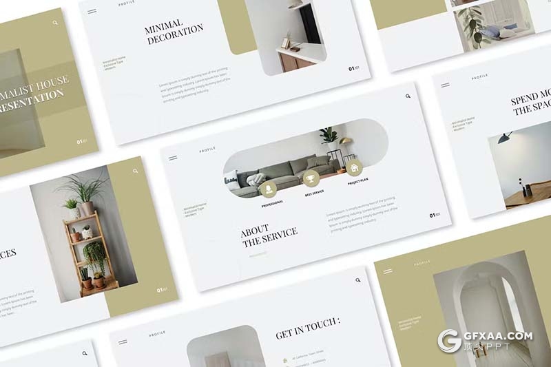 30页简约大气家居产品展示设计研发国外GoogleSlides模板 - 顶尖PPT