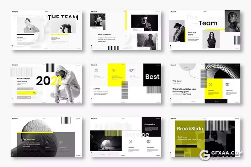 39页产品研发展示品牌宣传国外PPT模板 - 顶尖PPT