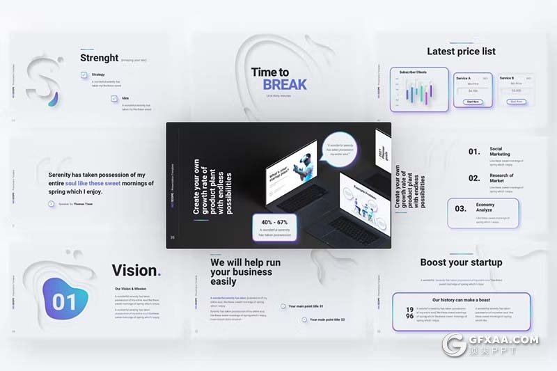 86页产品介绍商务计划商业数据分析团队介绍通用国外PPT模板 - 顶尖PPT