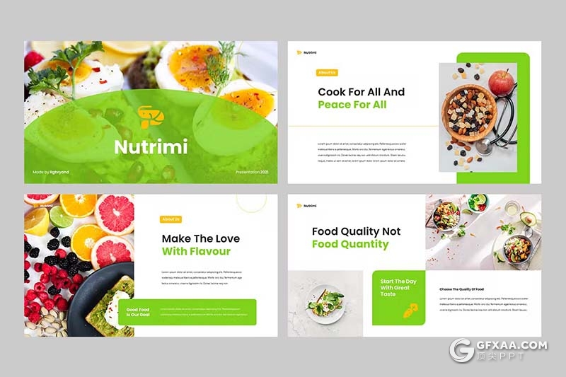 32页健康食品介绍展示国外PPT模板 - 顶尖PPT