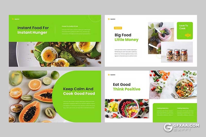 32页健康食品介绍展示国外PPT模板 - 顶尖PPT