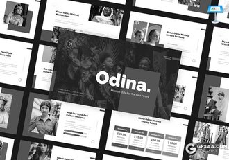 30页黑白极简风摄影图片展示国外KeyNote模板 - 顶尖PPT