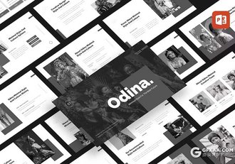 30页黑白极简风摄影图片展示国外PPT模板 - 顶尖PPT