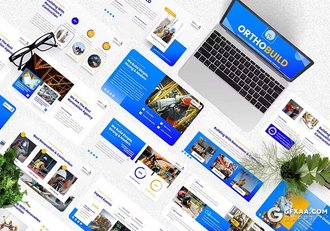 40页翻修施工商业地产建筑工程项目介绍展示国外PPT模板 - 顶尖PPT