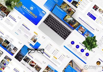 40页翻修施工商业地产建筑工程项目介绍展示国外KeyNote模板 - 顶尖PPT