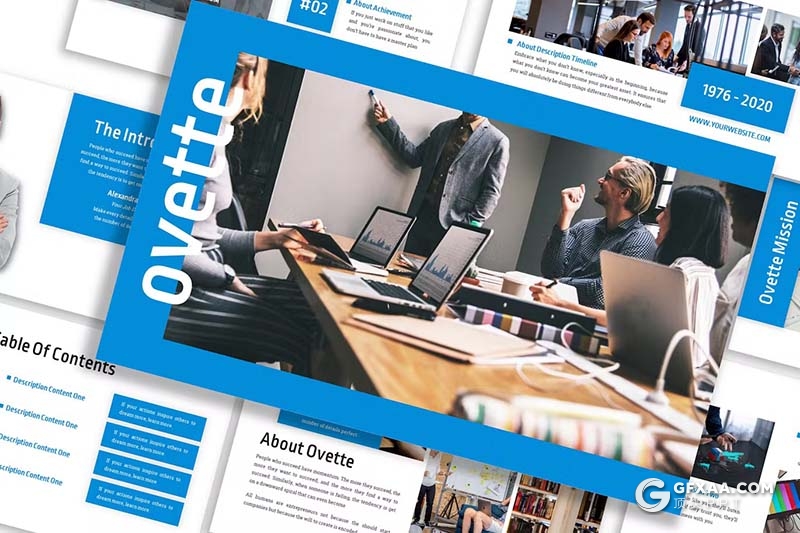 30页业务合作团队介绍商业计划商务通用国外KeyNote模板5种配色 - 顶尖PPT