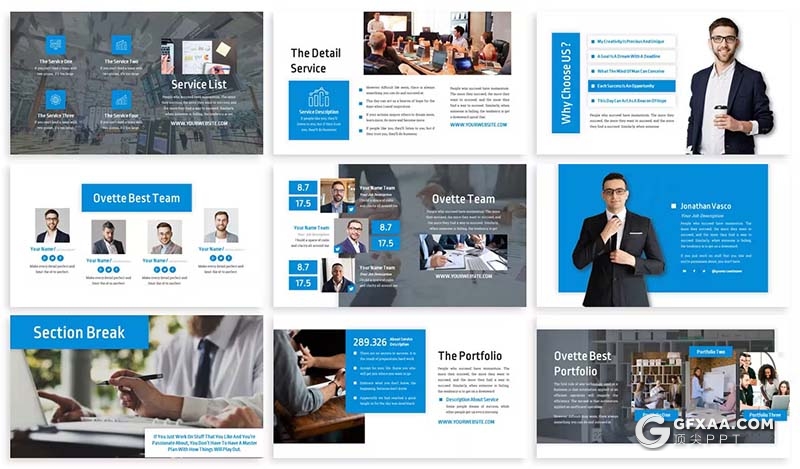 30页业务合作团队介绍商业计划商务通用国外KeyNote模板5种配色 - 顶尖PPT