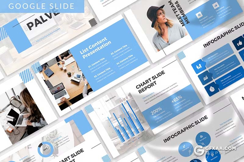 30页商务合作团队介绍商业计划商务通用国外 GoogleSlides模板3种配色2款尺寸 - 顶尖PPT