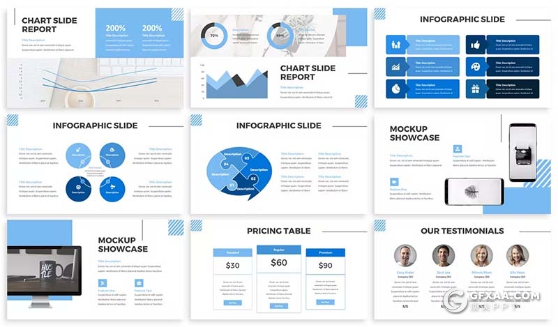 30页商务合作团队介绍商业计划商务通用国外KeyNote模板3种配色2款尺寸 - 顶尖PPT