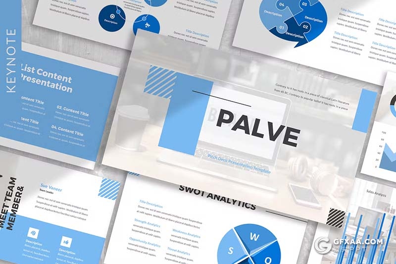 30页商务合作团队介绍商业计划商务通用国外KeyNote模板3种配色2款尺寸 - 顶尖PPT