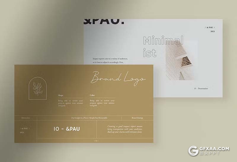 30页极简品牌战略演示品牌宣传展示国外PPT模板 - 顶尖PPT