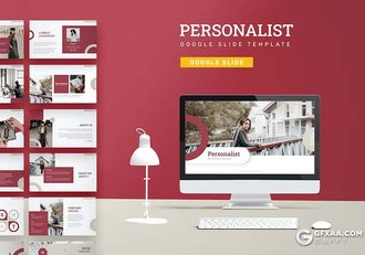 30页品牌宣传合作产品展示通用国外GoogleSlides模板5种配色 - 顶尖PPT