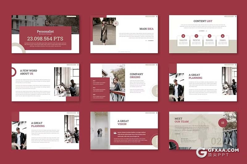 30页品牌宣传合作产品展示通用国外KeyNote模板5种配色 - 顶尖PPT