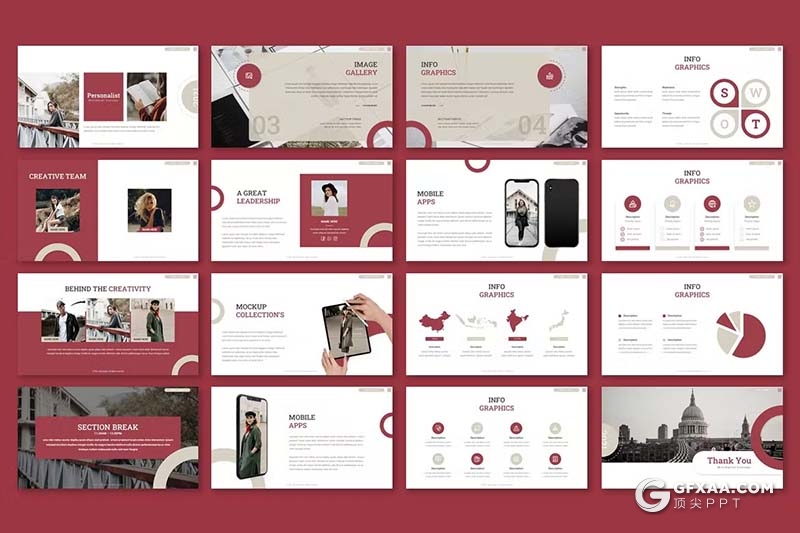 30页品牌宣传合作产品展示通用国外KeyNote模板5种配色 - 顶尖PPT