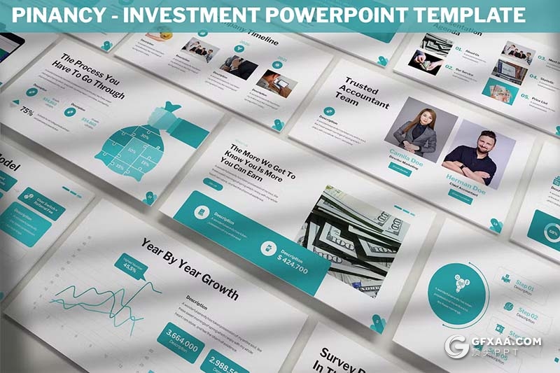 30页市场投资团队介绍商务合作通用国外PPT模板3种配色2款尺寸 - 顶尖PPT