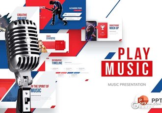 28页音乐播放器展示音乐演唱会策划PPT模板 - 顶尖PPT