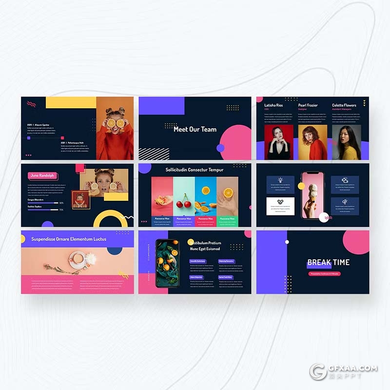 30页精美时尚产品介绍摄影图片展示通用国外PPT模板 - 顶尖PPT