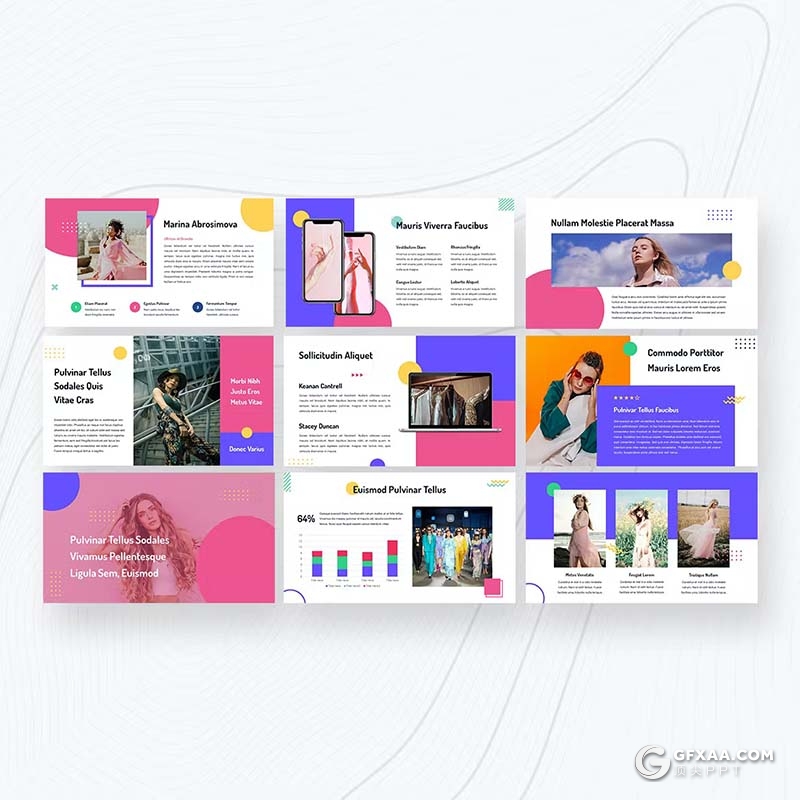 30页精美时尚产品介绍摄影图片展示通用国外PPT模板 - 顶尖PPT