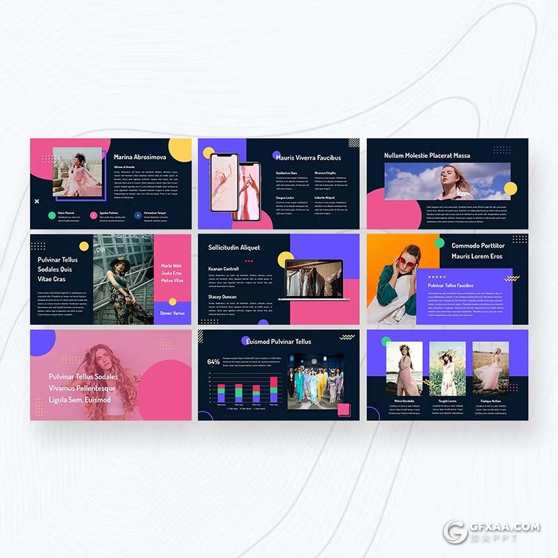 30页精美时尚产品介绍摄影图片展示通用国外PPT模板 - 顶尖PPT