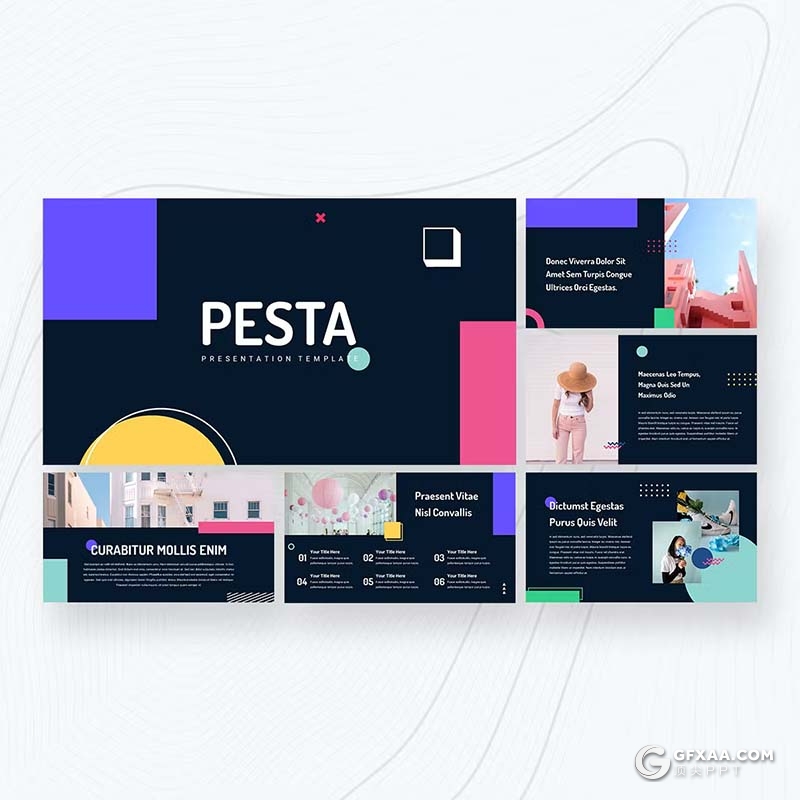 30页精美时尚产品介绍摄影图片展示通用国外PPT模板 - 顶尖PPT