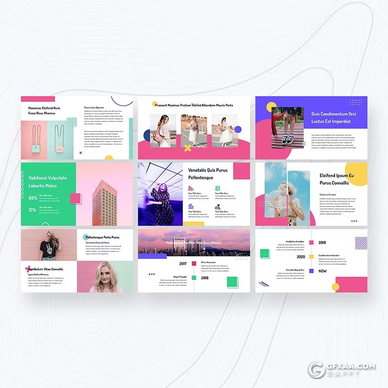 30页精美时尚产品介绍摄影图片展示通用国外PPT模板 - 顶尖PPT