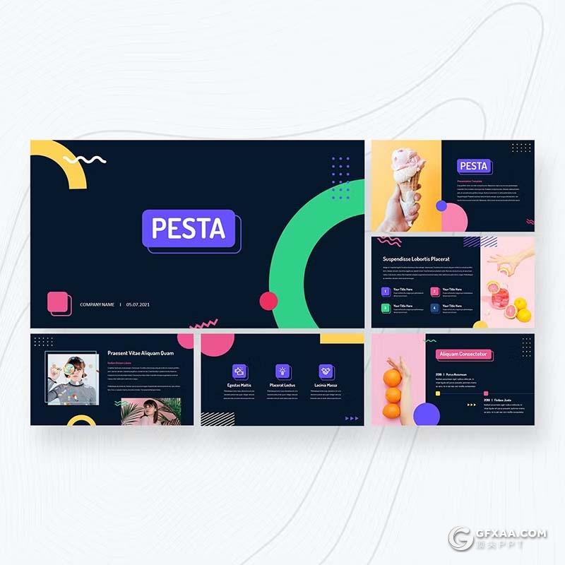 30页精美时尚产品介绍摄影图片展示通用国外GoogleSlides模板 - 顶尖PPT