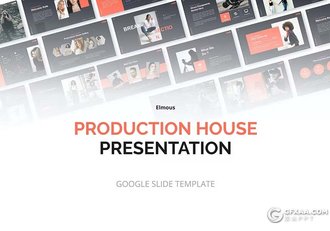 30页黑红色人物摄影展示品牌展示通用国外GoogleSlides模板 - 顶尖PPT