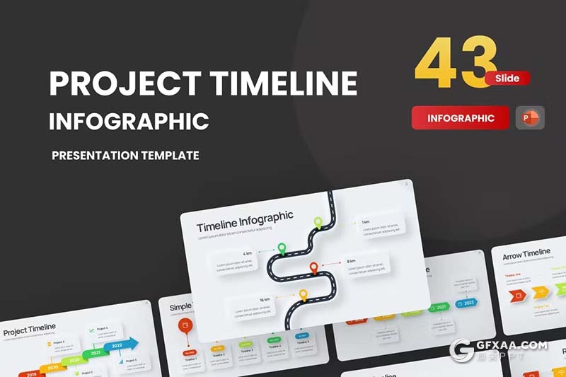 43页多色彩数据统计分析商务通用图形图表PPT模板 - 顶尖PPT