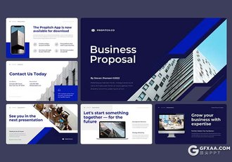 35页蓝色商务提案合作商业计划团队介绍年计划总结通用国外KeyNote模板 - 顶尖PPT