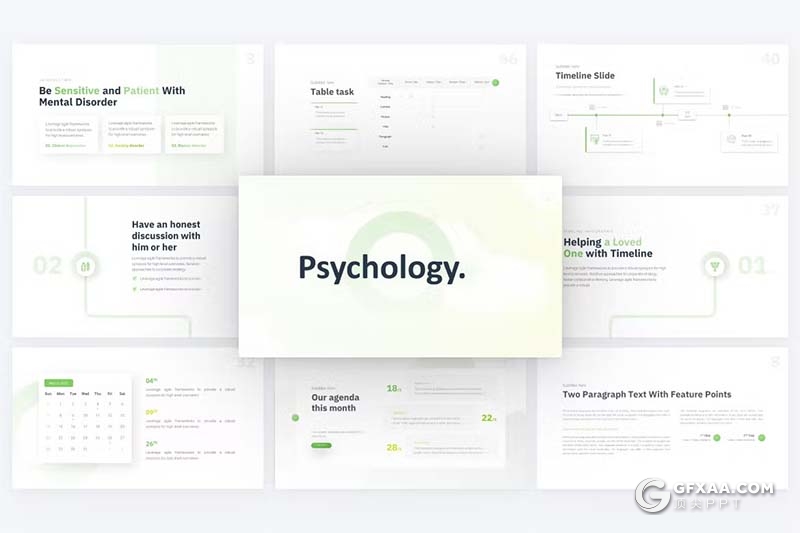 81页心理保健心理健康治疗心理专业国外PPT模板 - 顶尖PPT