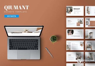 30页极简设计产品展示团队介绍通用国外KeyNote模板5种配色 - 顶尖PPT