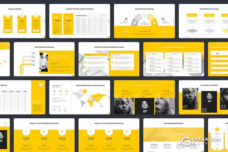 40页业务合作团队介绍商业计划商务通用国外PPT模板 - 顶尖PPT