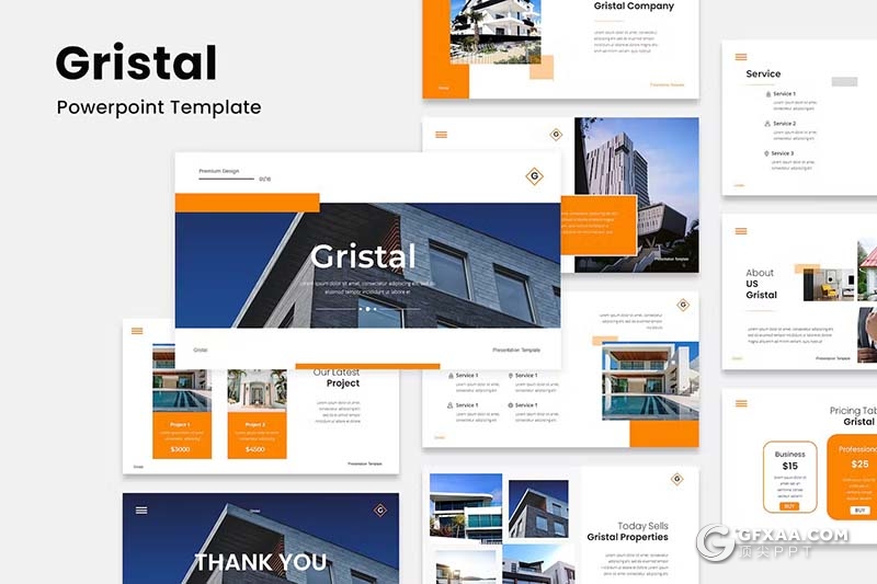 30页橙色大气房地产项目介绍宣传PPT模板 - 顶尖PPT