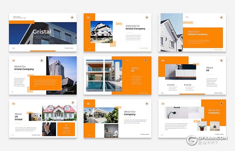 30页橙色大气房地产项目介绍宣传PPT模板 - 顶尖PPT