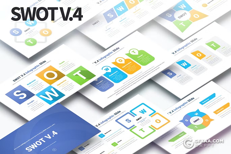 35页多色彩商务图形图表对比图信息图PPT模板 - 顶尖PPT