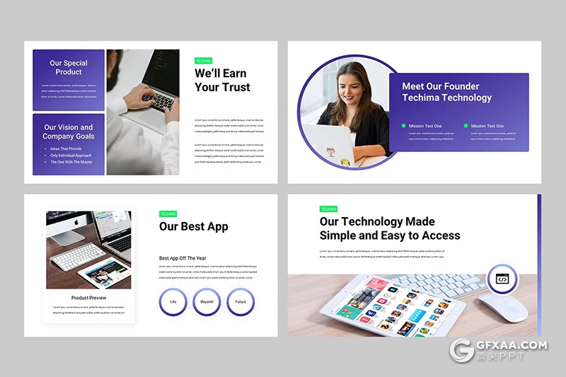 32页蓝色业务合作团队介绍商业计划通用国外GoogleSlides模板 - 顶尖PPT