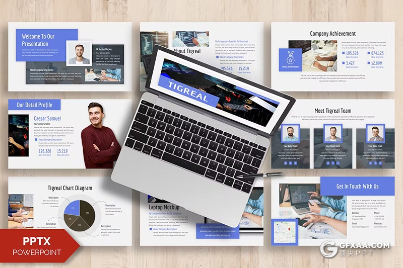 30页业务合作团队介绍商业计划商务通用国外PPT模板5种配色 - 顶尖PPT