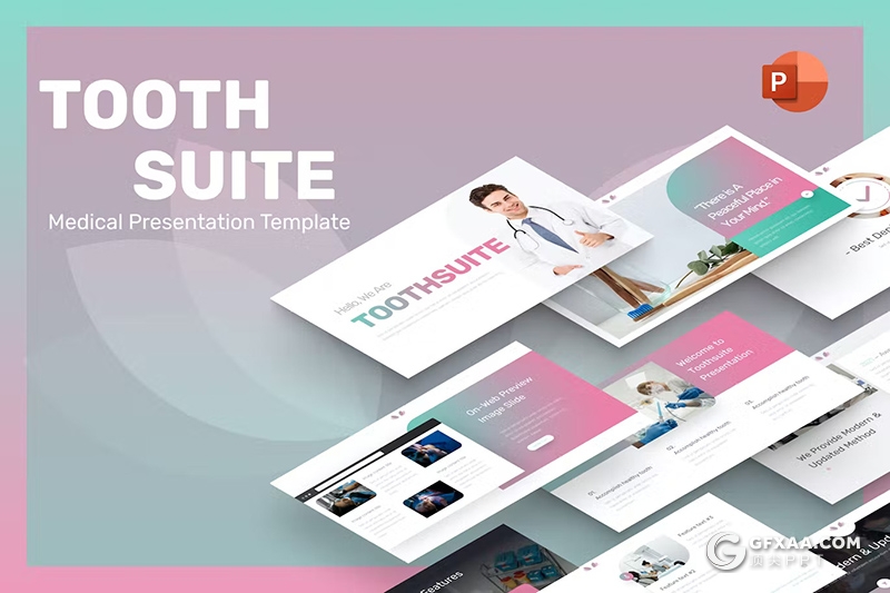 27页渐变色医疗行业研究数据分析临床试验通用国外PPT模板 - 顶尖PPT