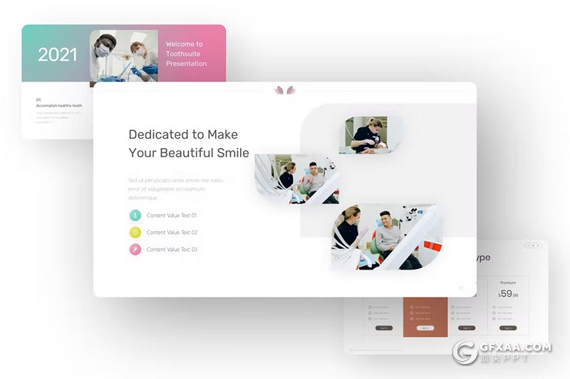 27页渐变色医疗行业研究数据分析临床试验通用国外PPT模板 - 顶尖PPT