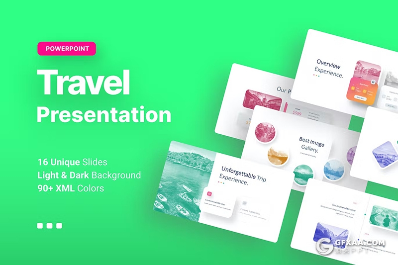 16页旅行数据分析PPT模板 - 顶尖PPT