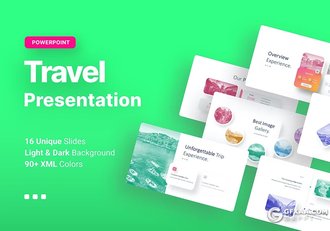 16页旅行数据分析PPT模板 - 顶尖PPT