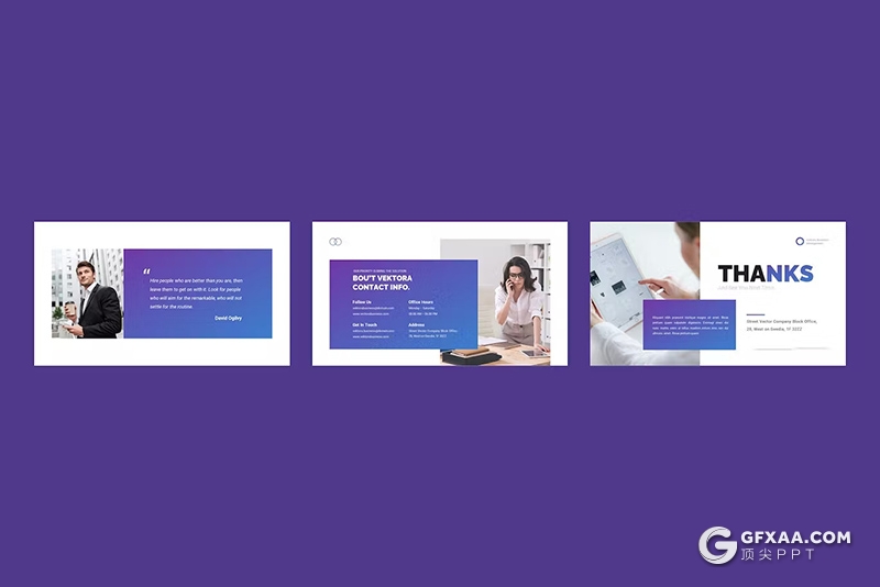 30页渐变色商业计划团队介绍业务合作商务通用国外KeyNote模板 - 顶尖PPT