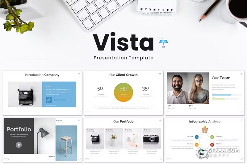 30页多色彩商务计划商业数据分析团队介绍通用国外KeyNote模板 - 顶尖PPT