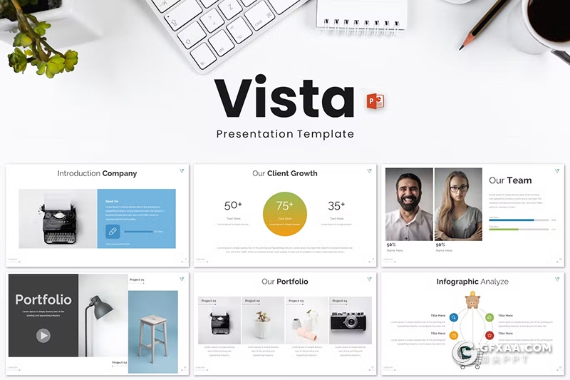 30页多色彩商务计划商业数据分析团队介绍通用国外PPT模板 - 顶尖PPT